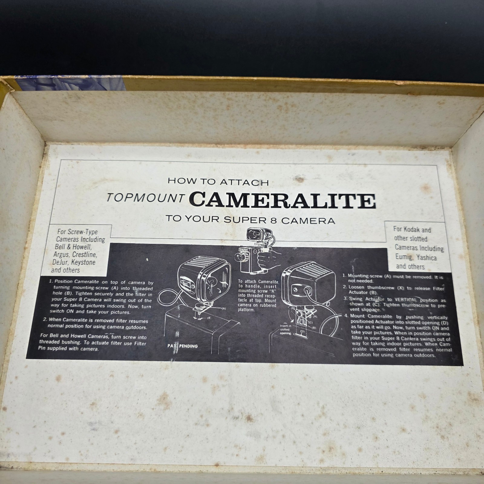 Complete Acme Lite Cameralite Light Super 8 & Standard Cameras Model 71 vintage