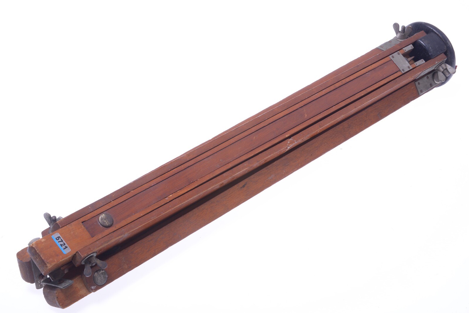 ✅ ANTIQUE WOOD TRIPOD 134CM, 52.75″ GLASS PLATE 9×12 4X5 3X4 FORMAT FIELD CAMERA
