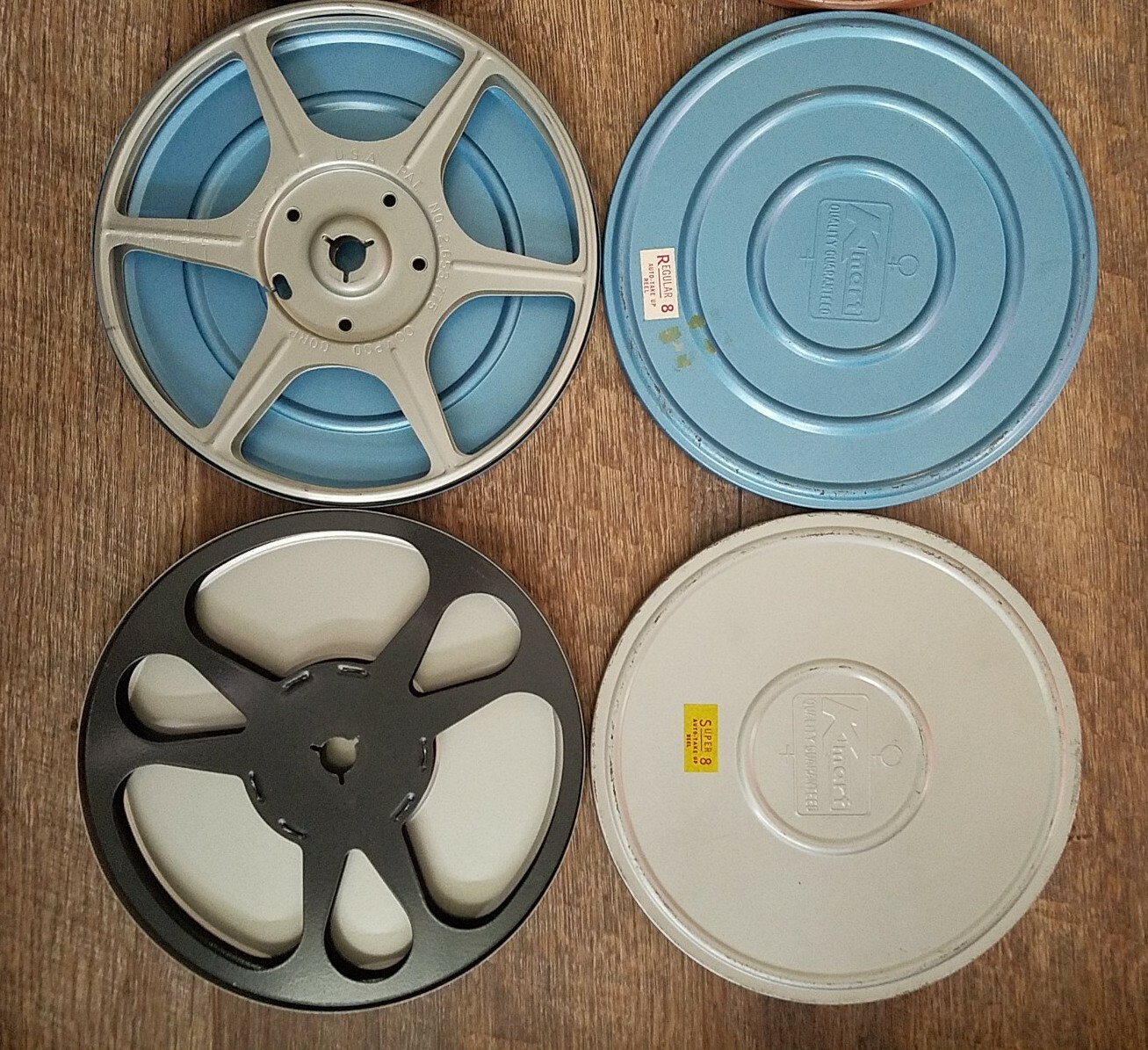 Regular + Super 8 400ft Capacity Reels + Storage Case