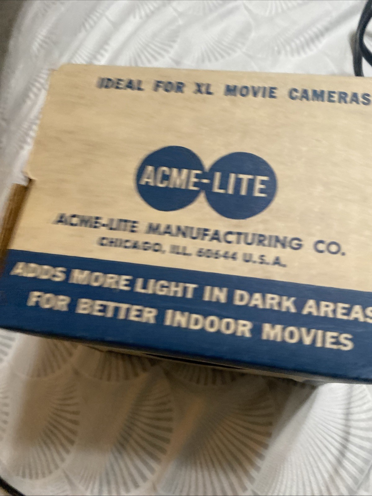 Vintage ACME-LITE Top Mount Movie Camera Light Model No 800 XL-LITE Works
