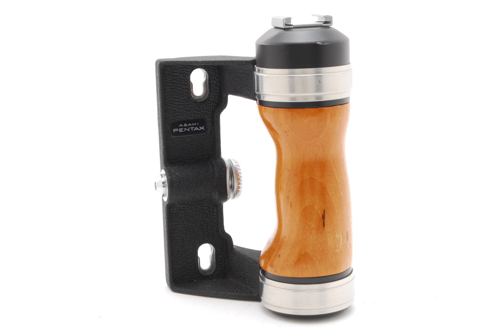 ⏯️ [Top MINT] Asahi Pentax Wood Hot Shoe Hand Grip for 6×7 67 67II From JAPAN K0