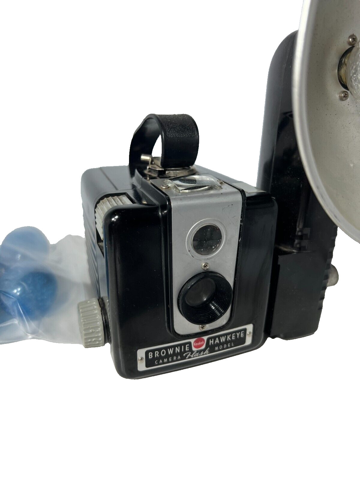 Vintage Kodak Brownie Hawkeye with Kodalite Flash Holder With 7 Additional Bulbs