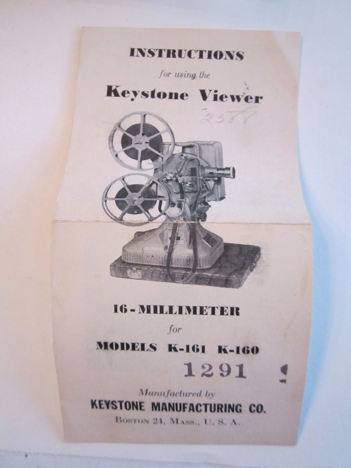 VINTAGE KEYSTONE 16MM VIEWER NO. V-16 IN THE BOX – SEE PICS – TUB BBA-3