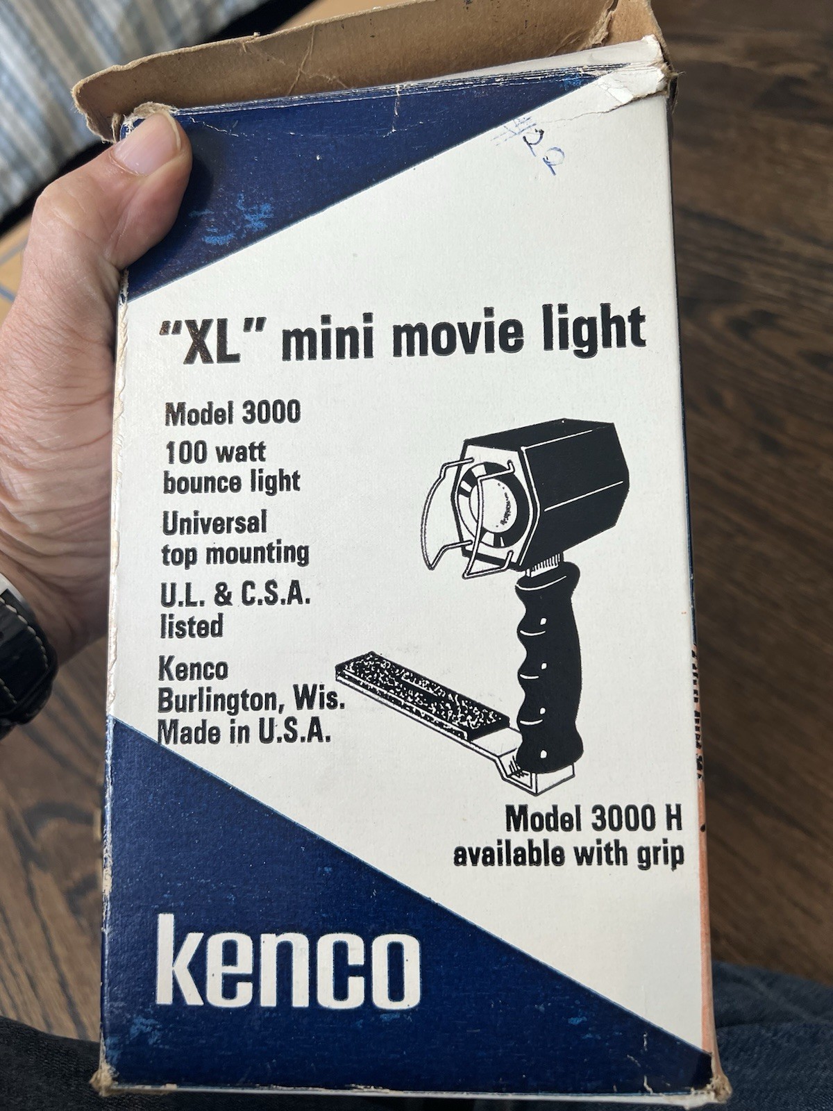 Kenco XL Mini Movie Light Model 3000 W/ Box and Manual No Hand Grip