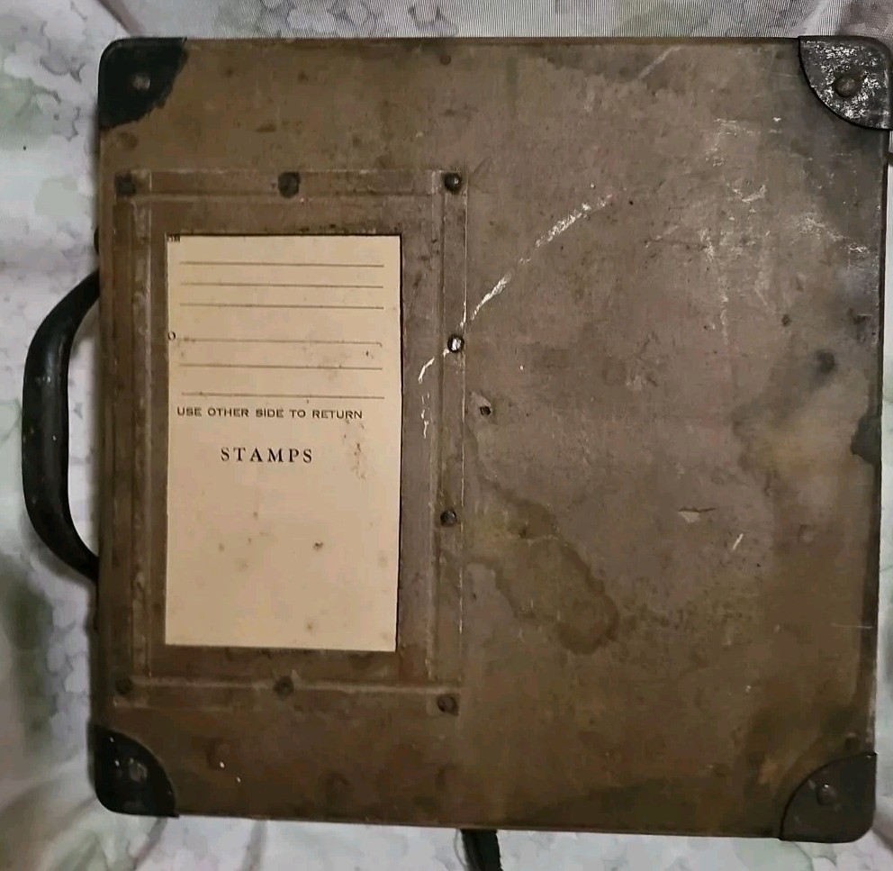 Bell & Howell Metal Film Reel Case,film,reel and mailer case with handle