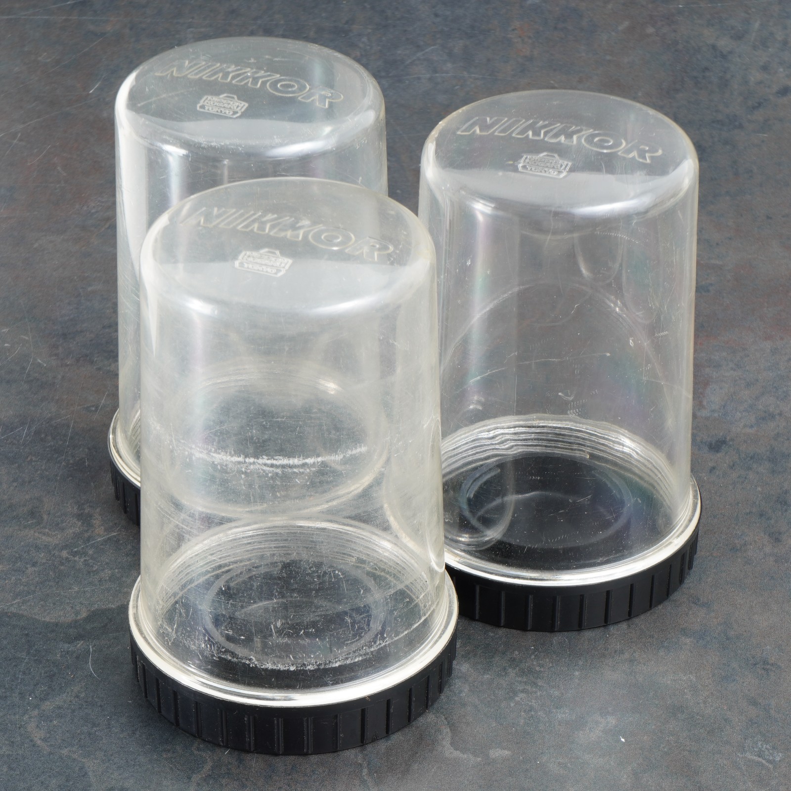 :Lot of 3 Genuine Nikon Nikkor 5″ Tall Clear Bubble Lens Cases