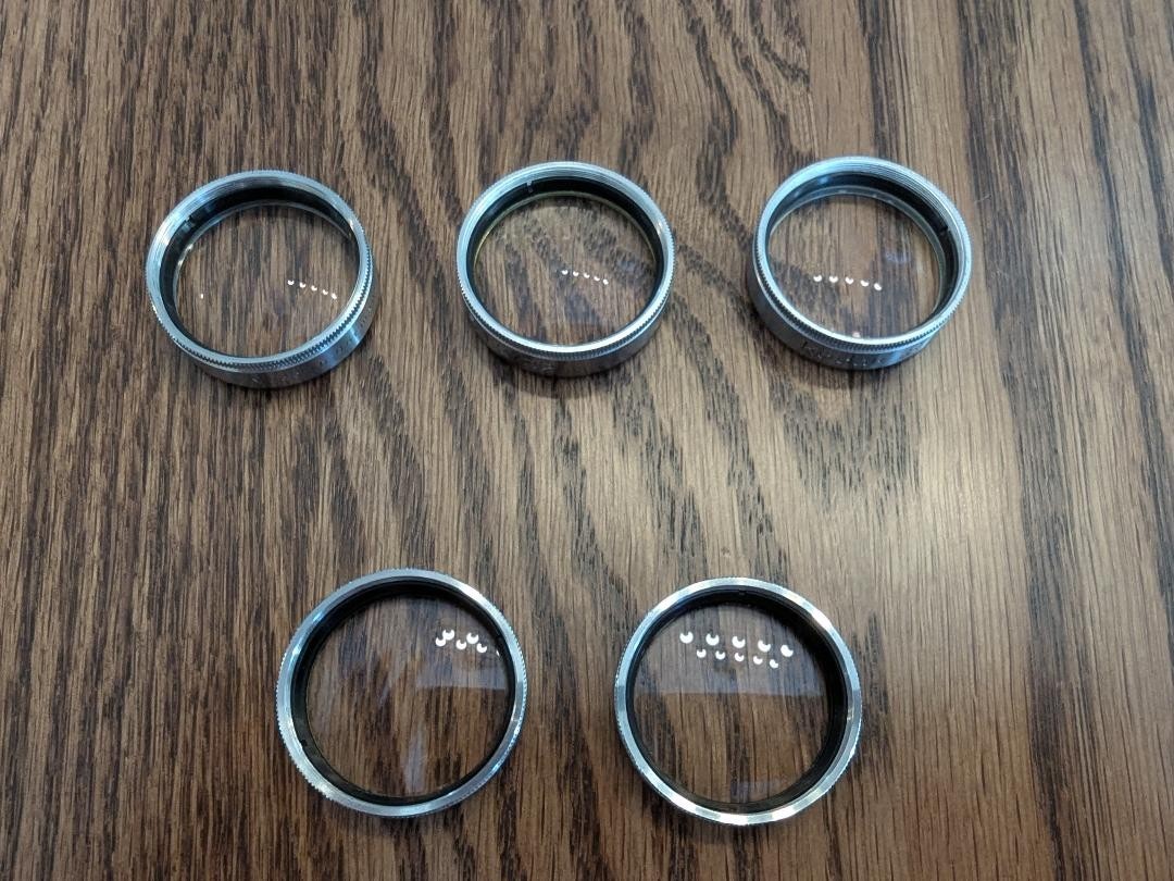 5 –29.5 mm KODAK RETINA MACRO CLOSE UP filters NI/32, NII/32 & R1 2, 3, 4.5/32