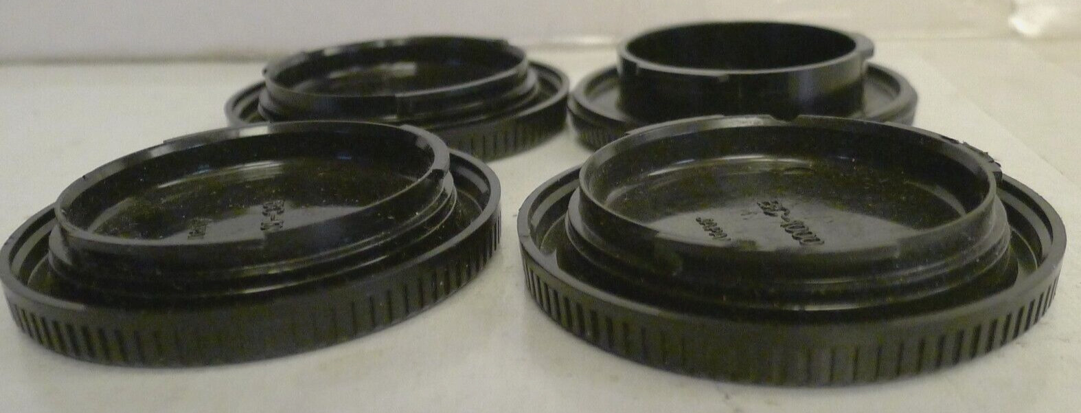 Lot of 4 Genuine Minolta Body Caps 3 are BC-1000, 1 is Unmarked – Japan Made