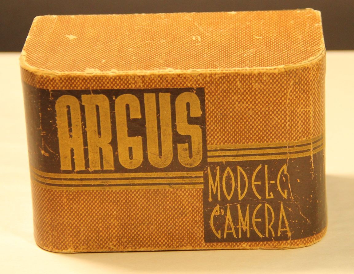 Vintage 1930s Argus Model-C Camera Box ~ Cardboard ~ Box Only ~ Art Deco