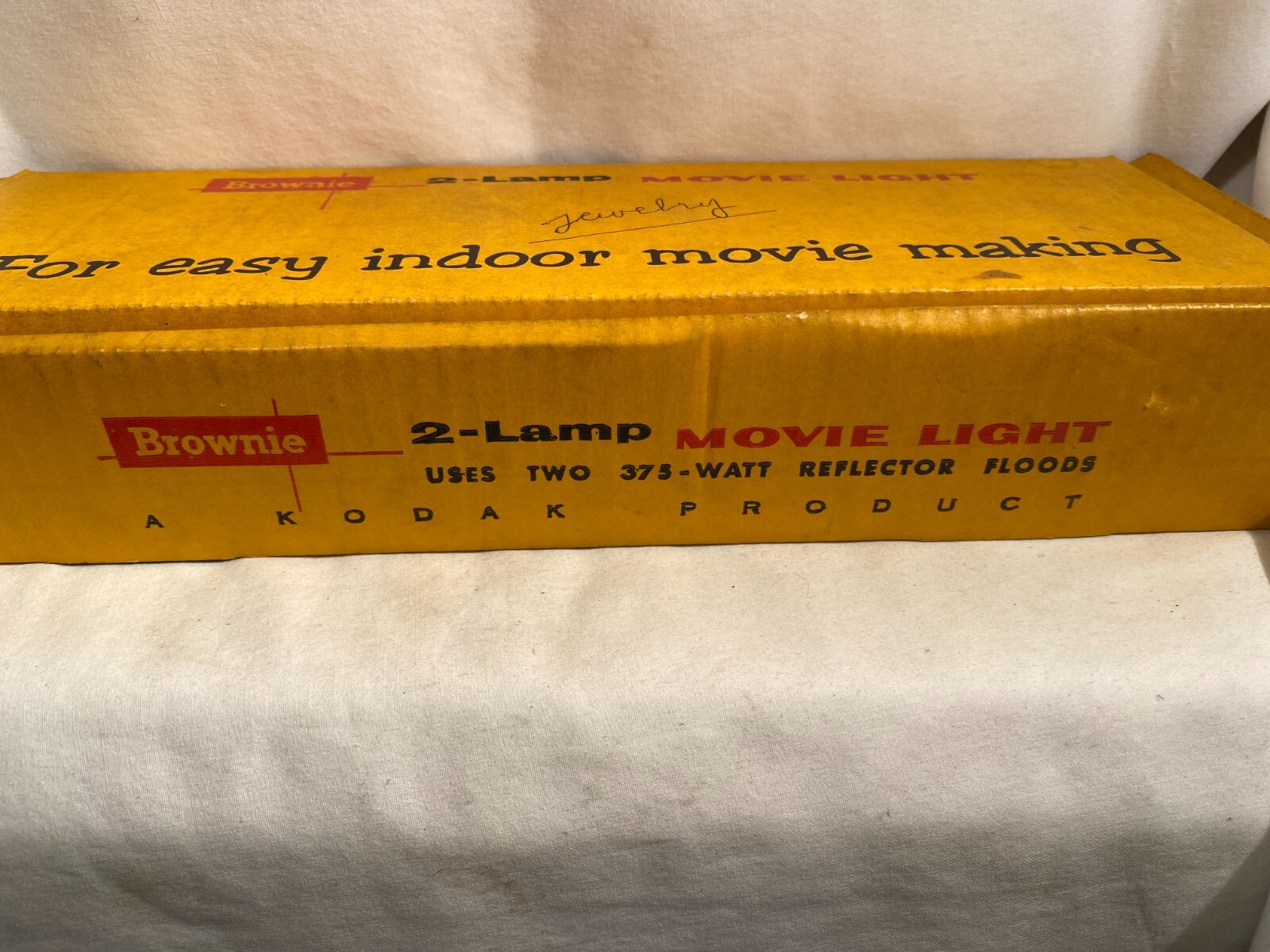 Vintage KODAK BROWNIE 2-Lamp Movie Light w/Box #790 Orig. Box Works 2 300W Lamps