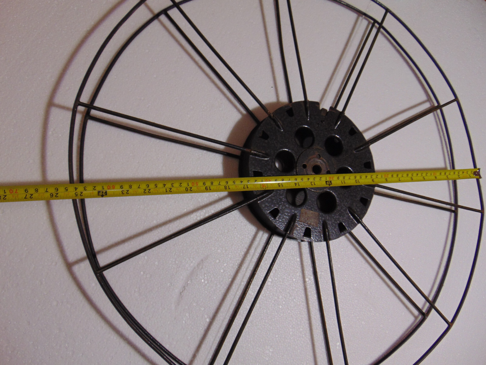 BIG Empty 35mm Film Reel Metal 25″ Movie Take Up 64cm vintage spool wall art