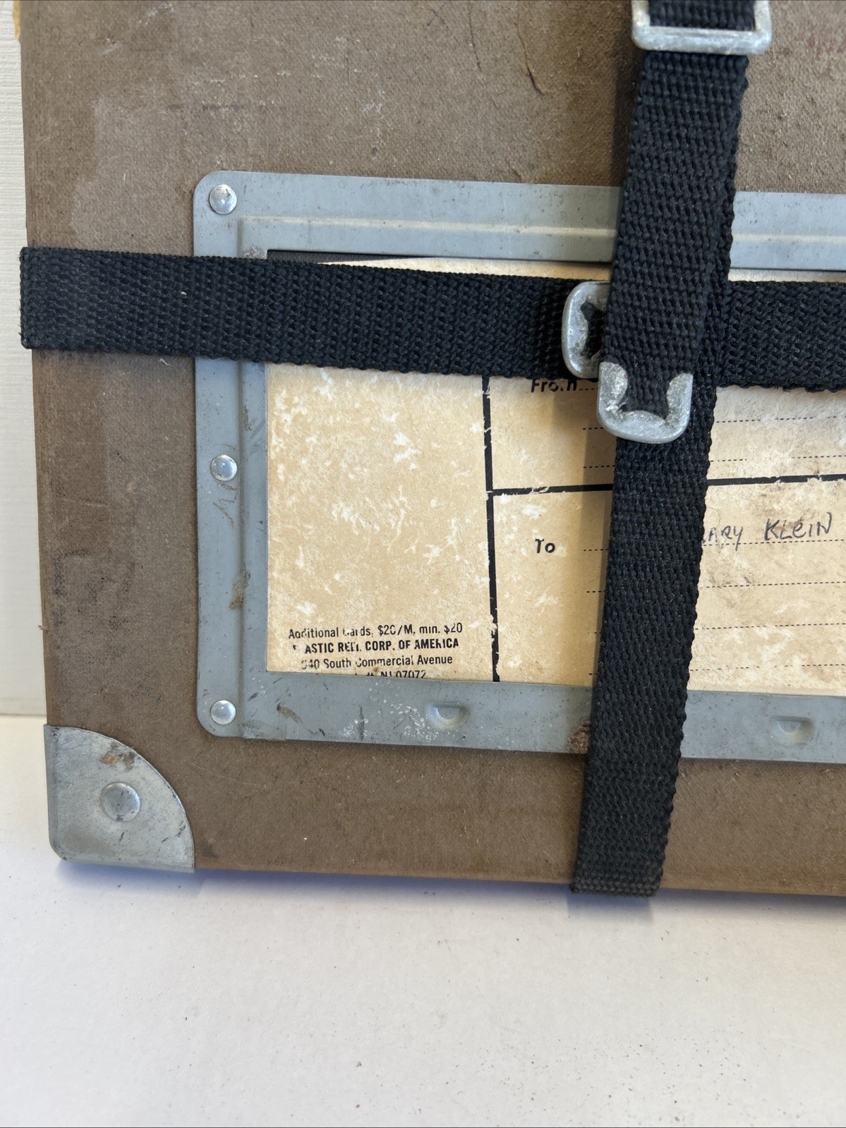 Vintage Film Reel Shipping Box Mid Century 16mm Fiberboard Strap 10” X 10”