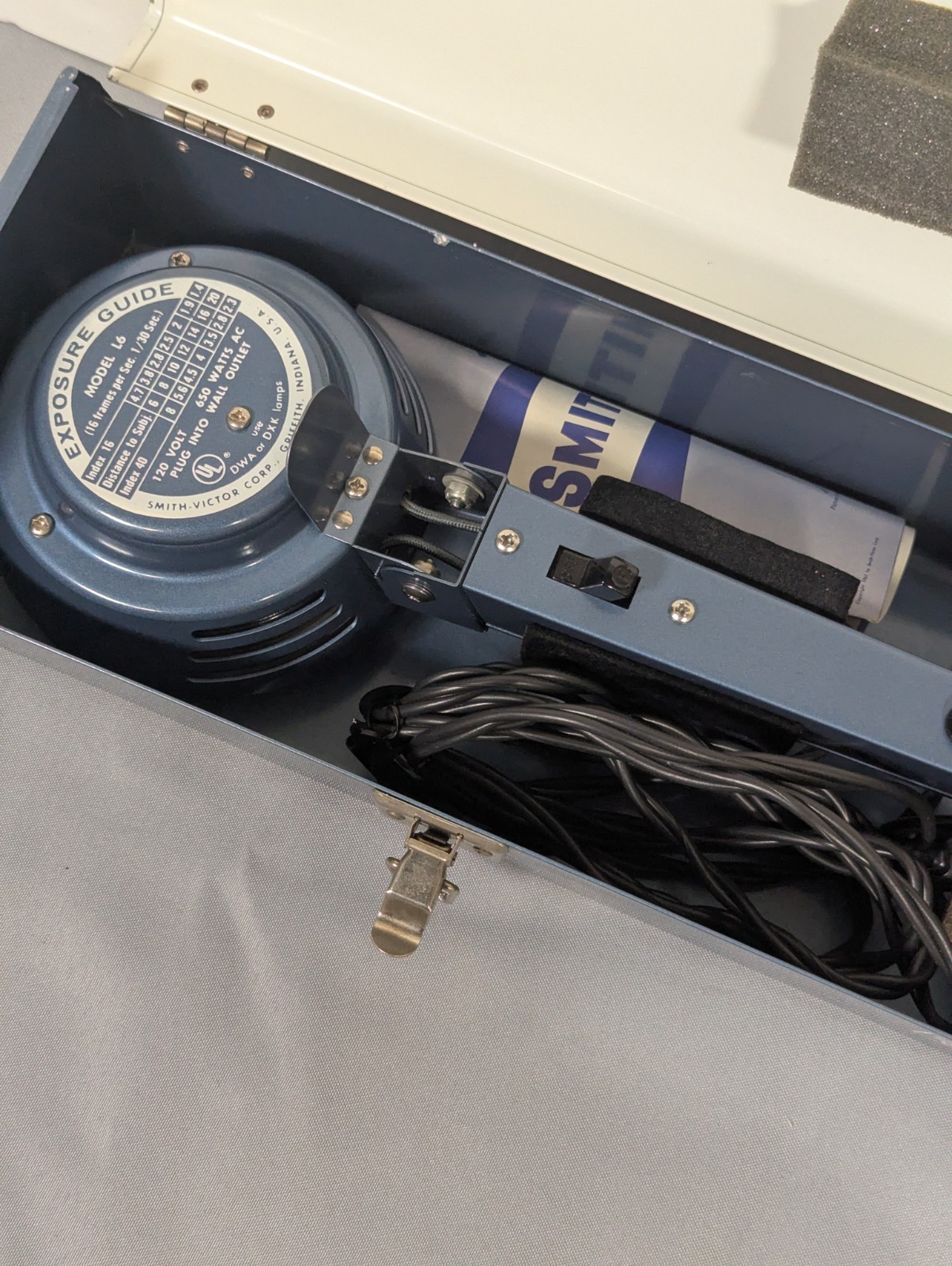 Smith-Victor L6 Photoflood Light Kit Vintage Studio Lamp 650W w/ Case Tested