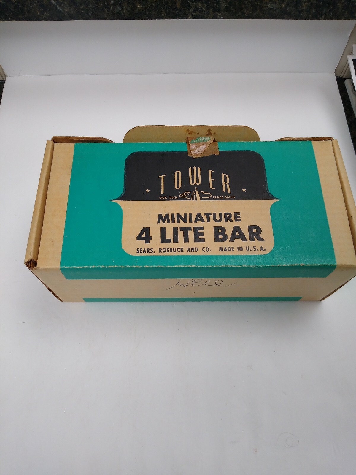 Vintage Tower Sears Roebuck And Co Photo Miniature 4 Lite Bar Tested & Works