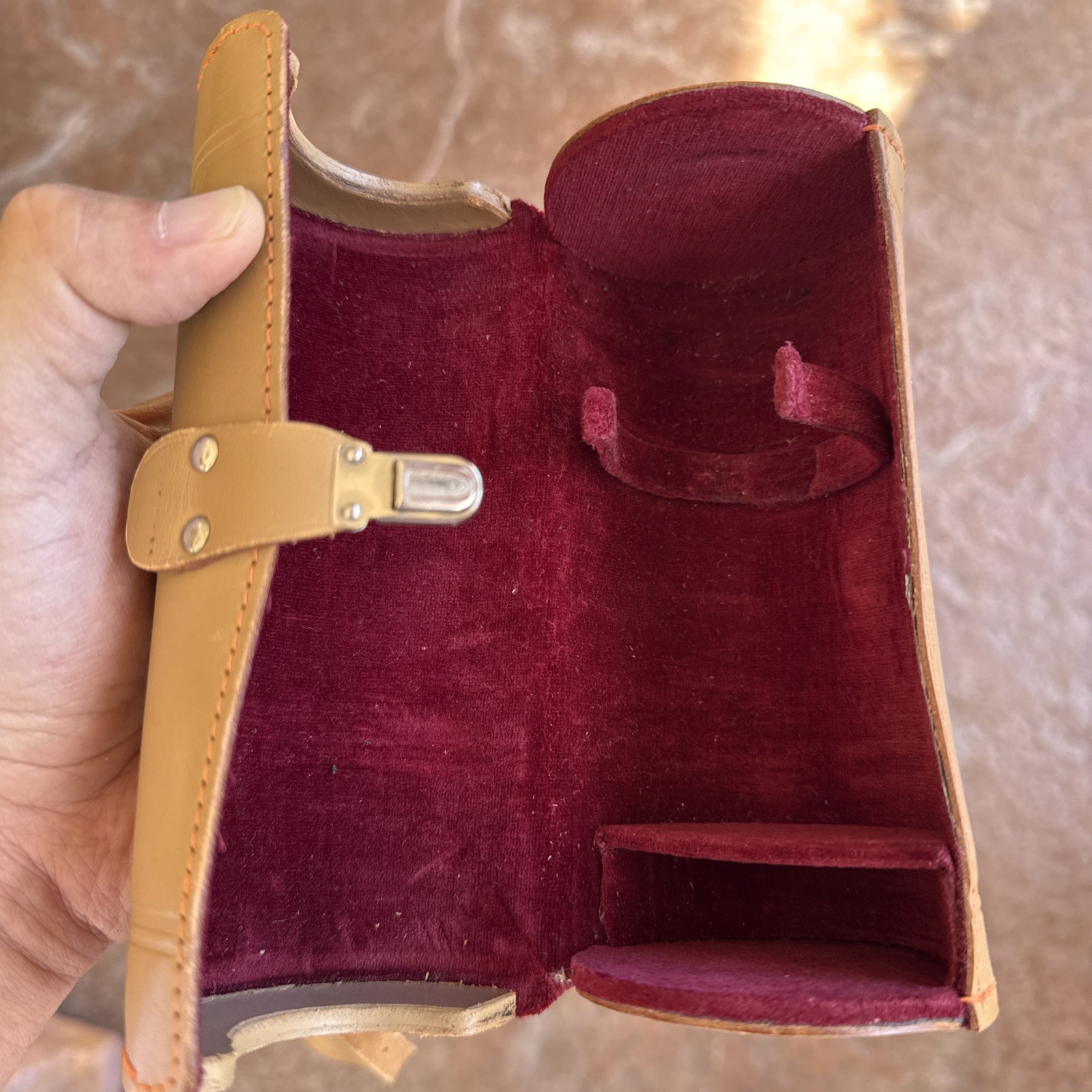 ✅ ALPA ALNEA REFLEX ORIGINAL LEATHER HARD CASE 7 X 3 Mint- Condition