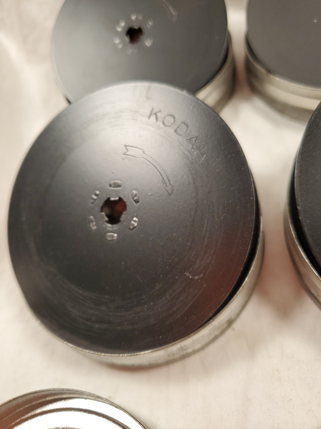 Vintage Reel Film Canister 3.5 Inch LOT of 6