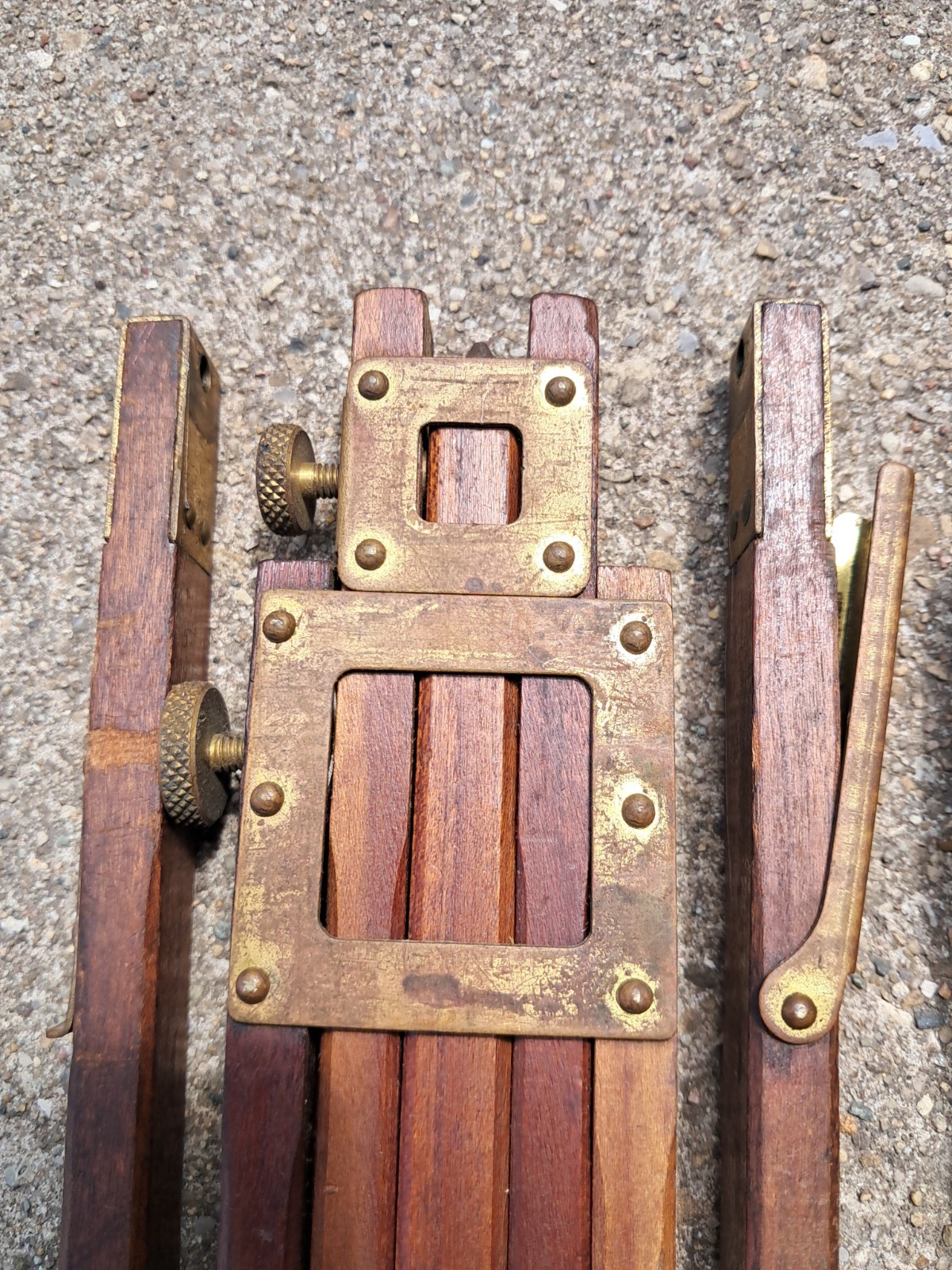 Crown Tripod No. 1 Wood & Brass Folmer Graflex Corp Crown Rochester NY