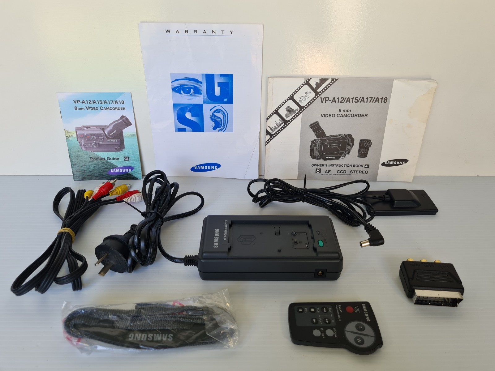 Vintage Samsung Video Camera *Accessories Only* 8mm Camcorder VP A12 A15 A17 A18