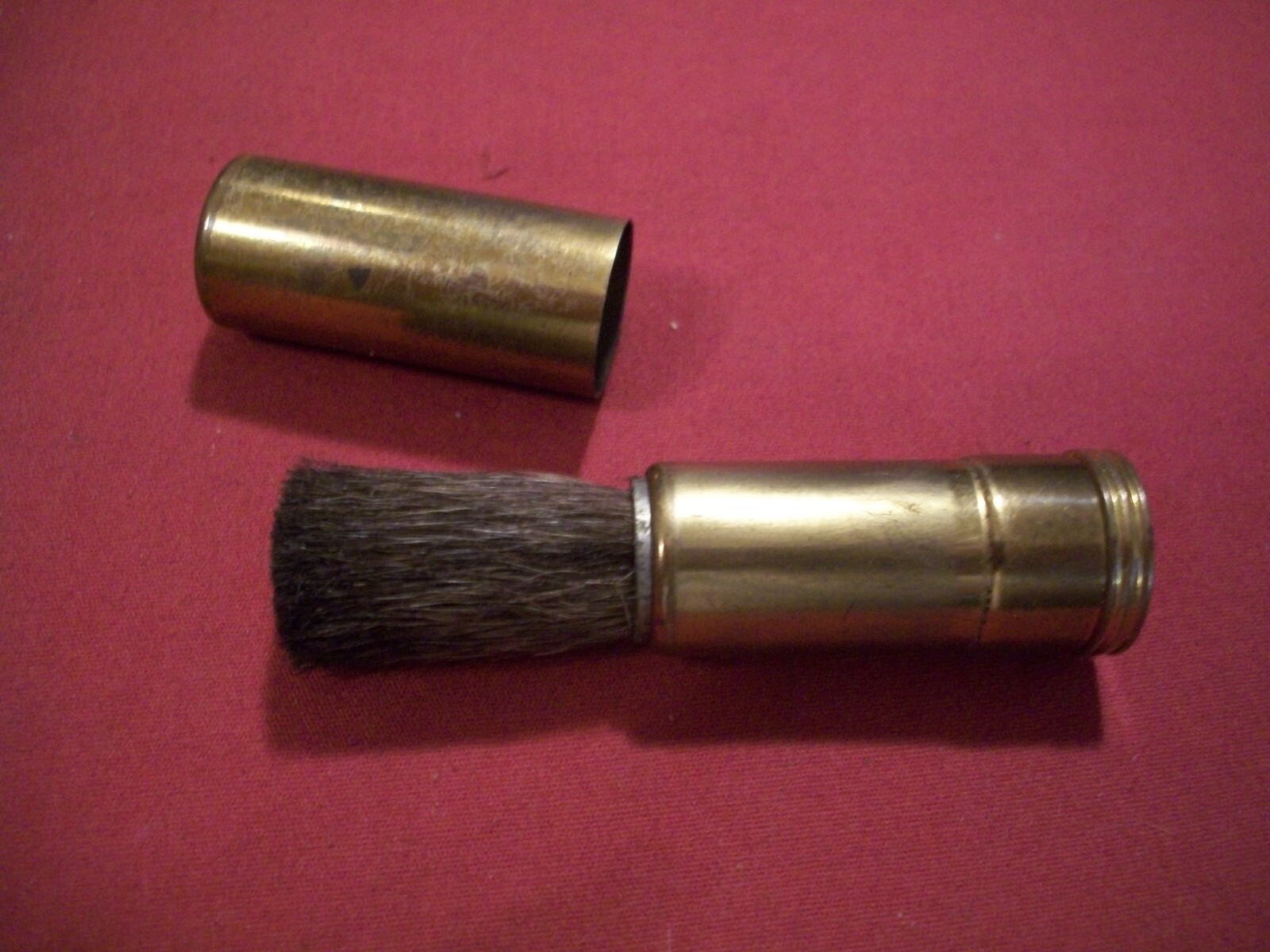 Vintage Brass Camera Brush Lipstick Style