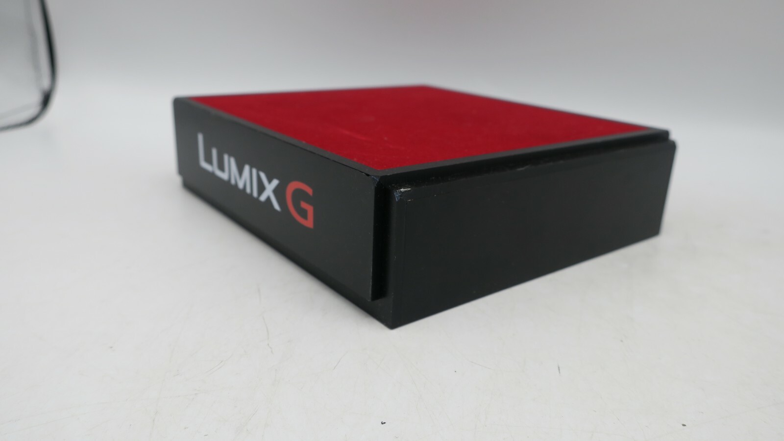 Plastic Lumix G Series Dealer Camera Shop Camera Lens Display Stand Red & Black