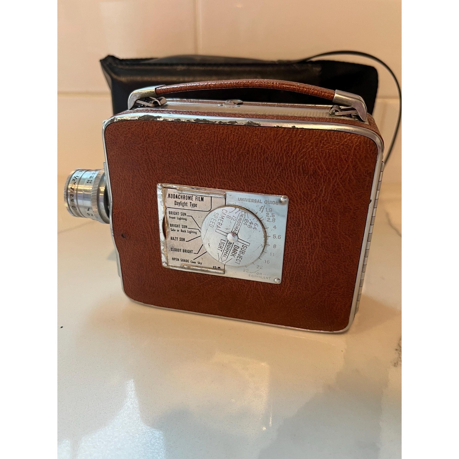 Vtg Movie Camera 8mm Keystone K-41 Bel Air 82515 Magazine 8 Leather Body Case