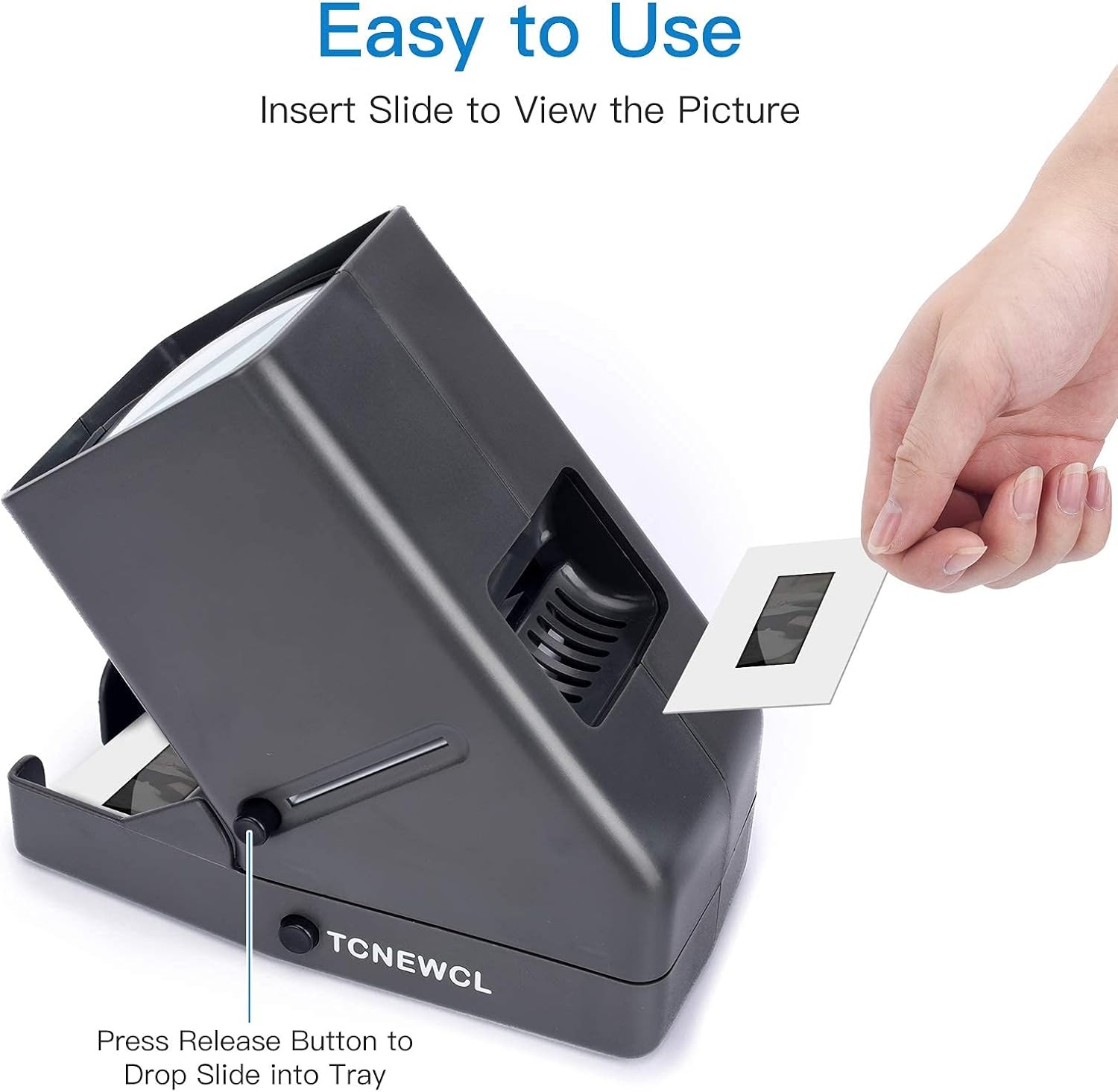 35mm Slide and Film Viewer, Negative Scanner, Desk Top LED Lighted Illuminated V