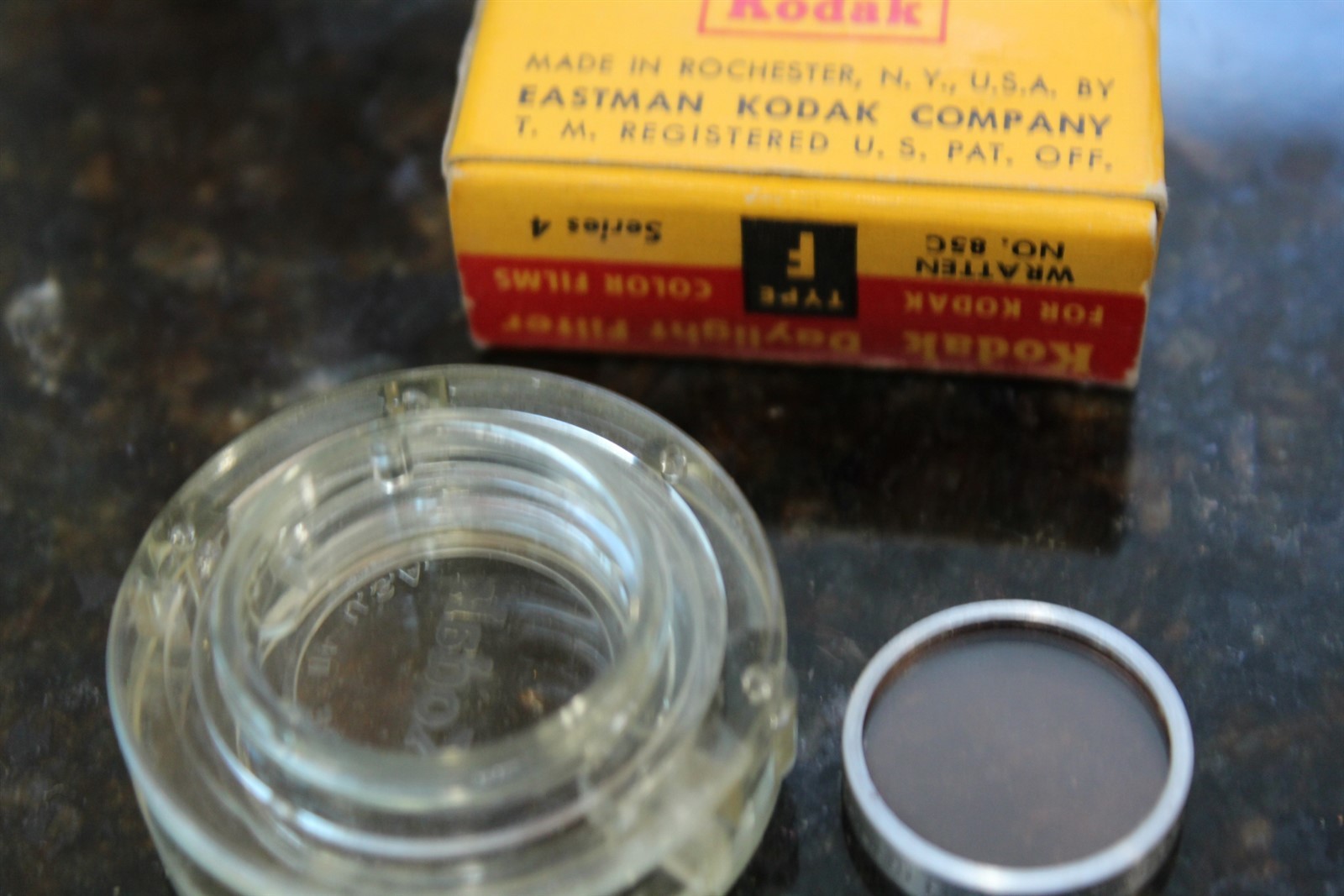 Vintage Kodak Daylight Filter For Kodak Type F Color Films Series IV & Holder