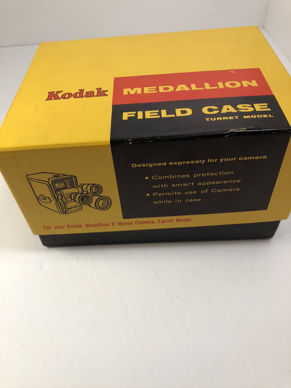 Rare Kodak Medallion Field Camera Case New In Box Leather Vintage Turret Model