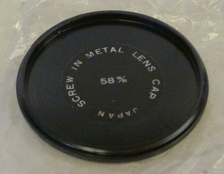 Kalt 58mm Screw In Metal Lens Cap with Original Box – NOS – Japan Made