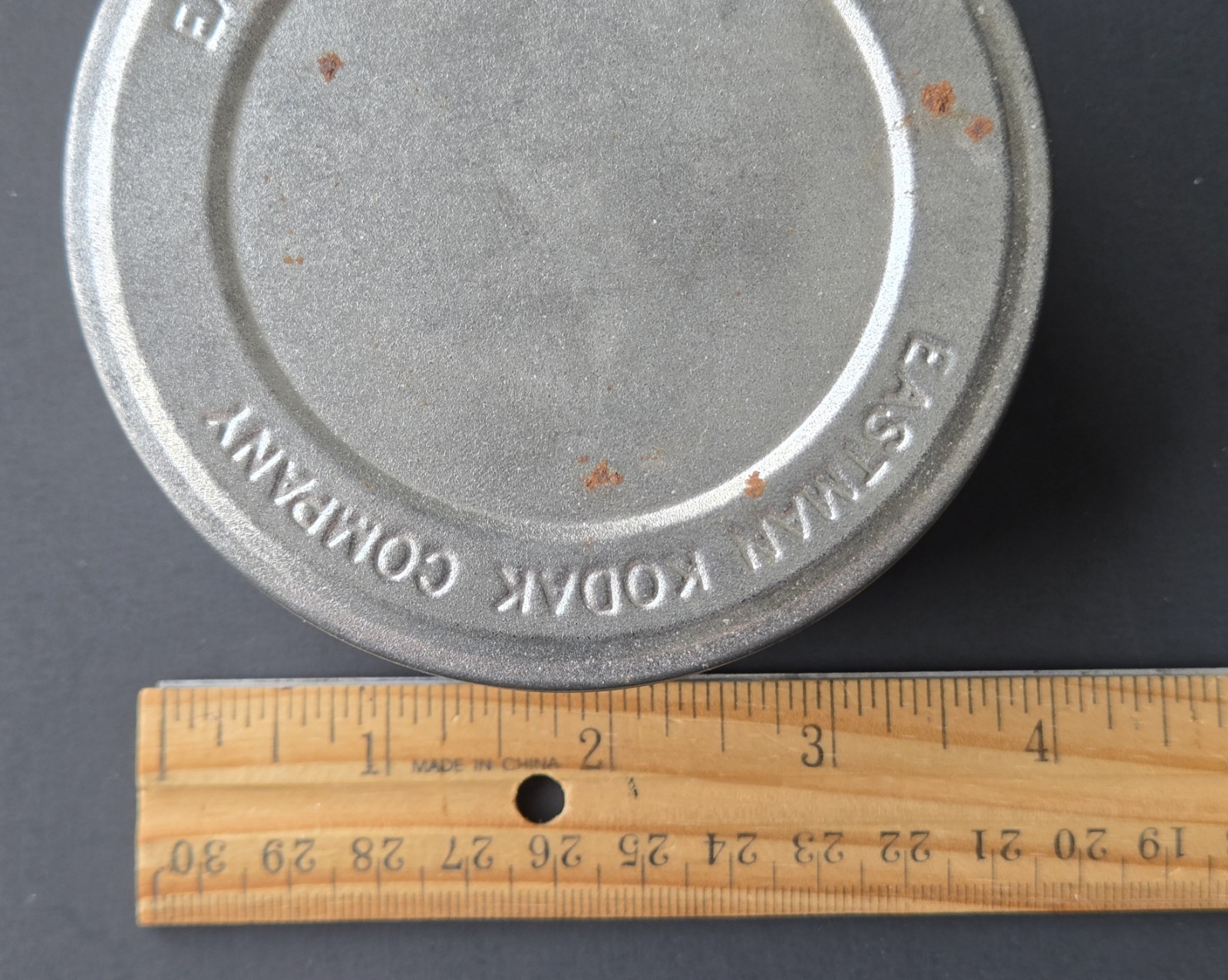 Vintage Film Tin Canister 4 in Eastman Kodak Co Rolls Tube Negatives Photography