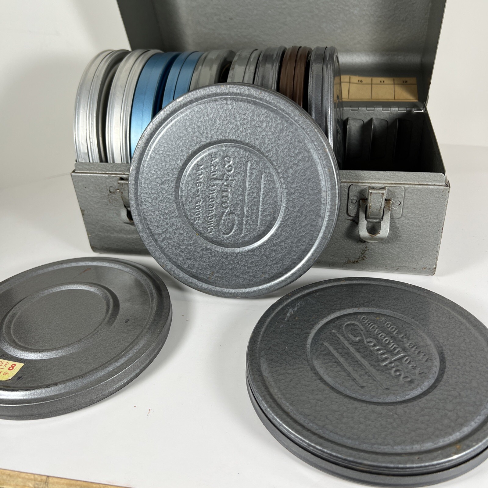 Brumberger Movie Case For 8mm Movies 5″ Canister Tins No Reels Or Film