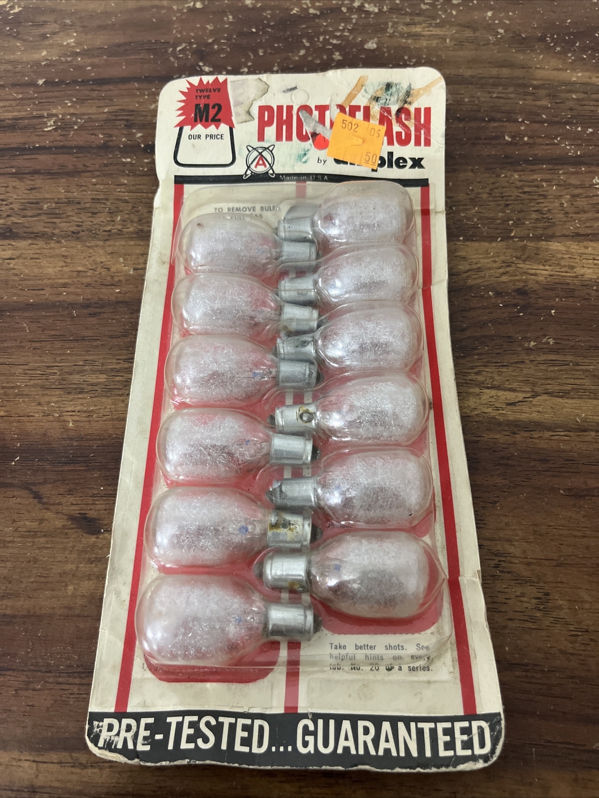VINTAGE AMPLEX M2 PHOTOFLASH FLASHBULBS M2 12 pack NEW