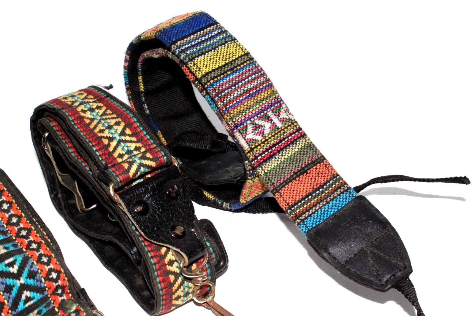 Lot of 3 Vintage Camera Straps Band Holds Hippie Retro Boho Photographers