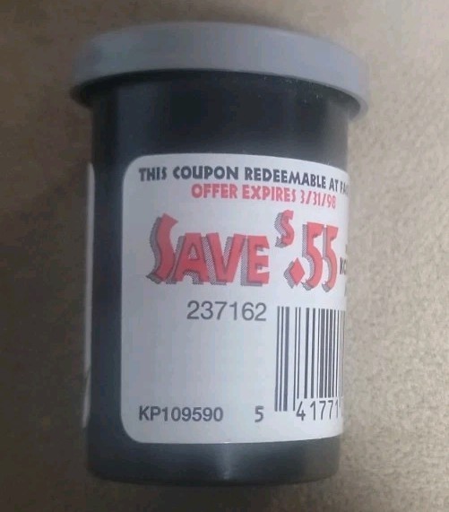 Kodak Jurassic Park 1997 “Find The Lost Roll” 35 MM Film Canister Play To Win