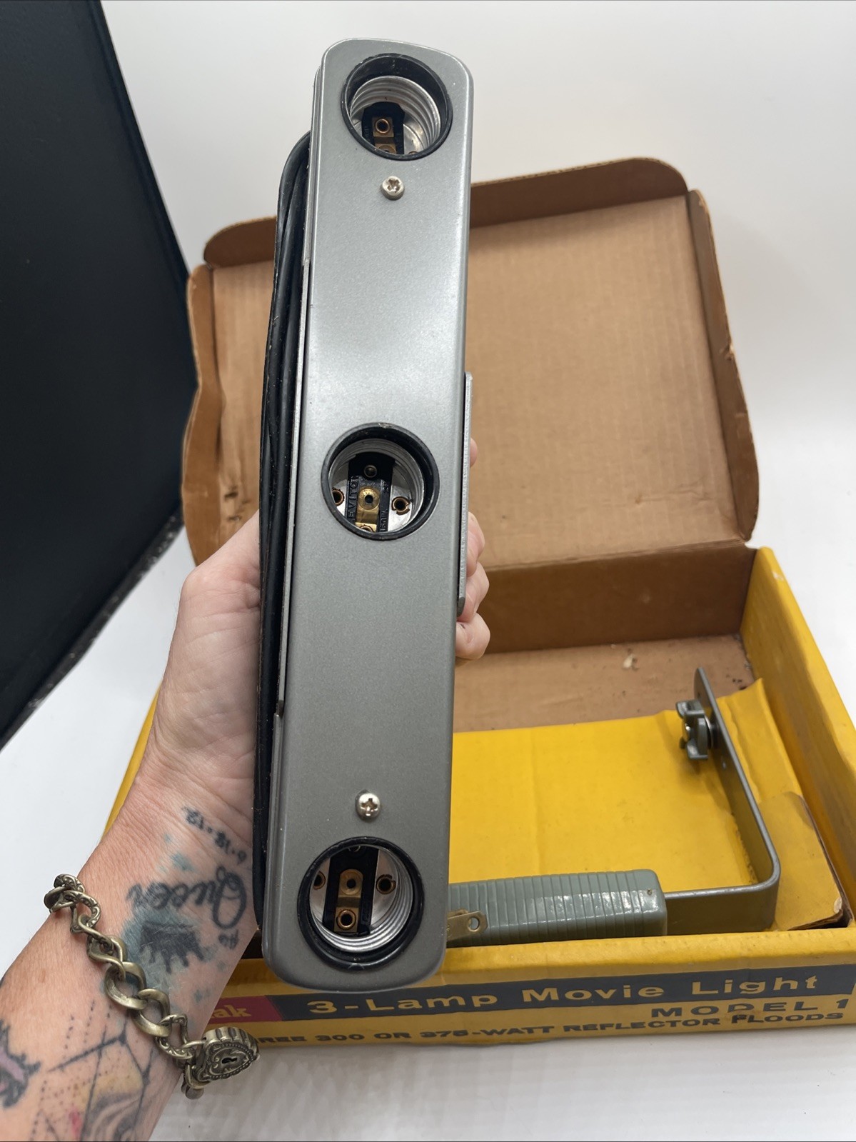 Vintage KODAK 3-Lamp Movie Light Model 1 – In Original Box #791 untested