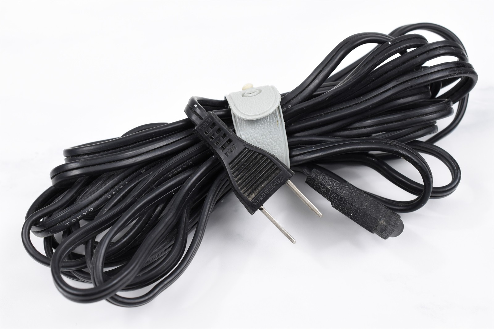Vintage Japan 3-Pin Camera AC Power Cable 2-Prong Plug Daiwa