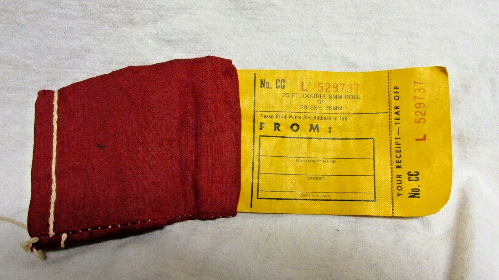VINTAGE CHROME PAC PROCESSING LABORATORIES FILM DEVELOPMENT MAIL RETURN BAG