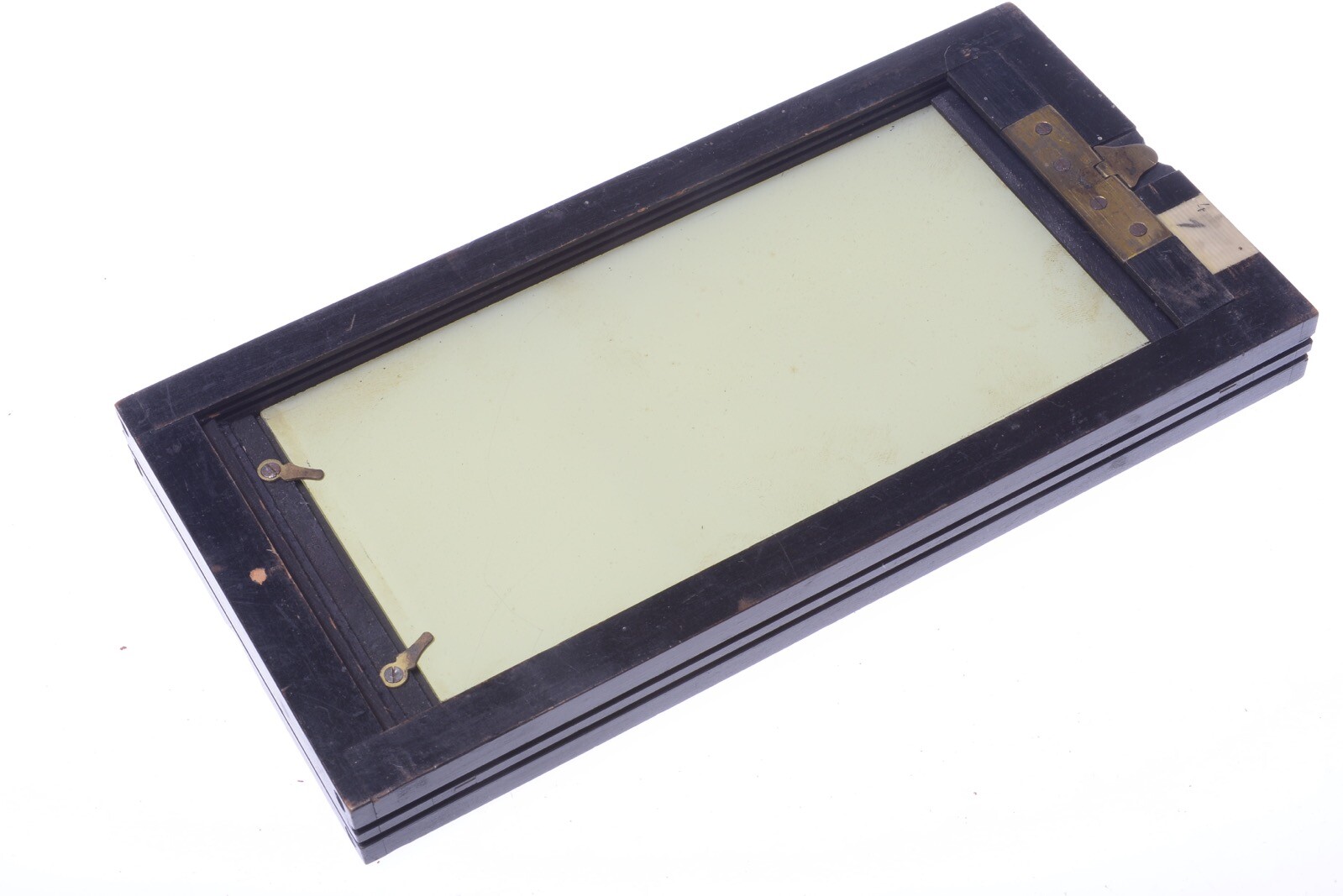 ✅ UNBRANDED ANTIQUE WOOD GLASS STEREO, PANORAMA PLATE HOLDER 9X18CM CAMERA