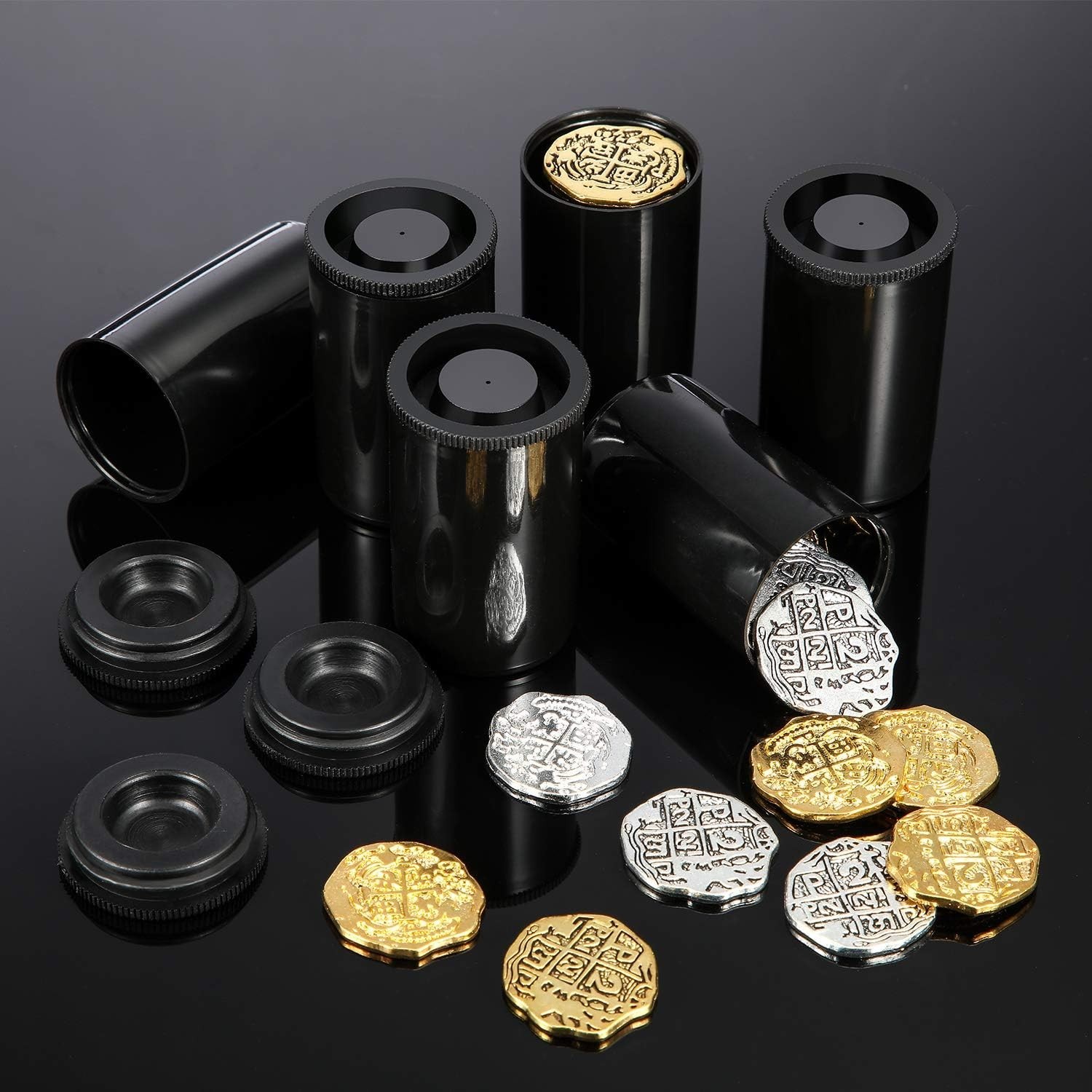 30 pcs Black Plastic Film Canister Holders, 35mm Storage Containers