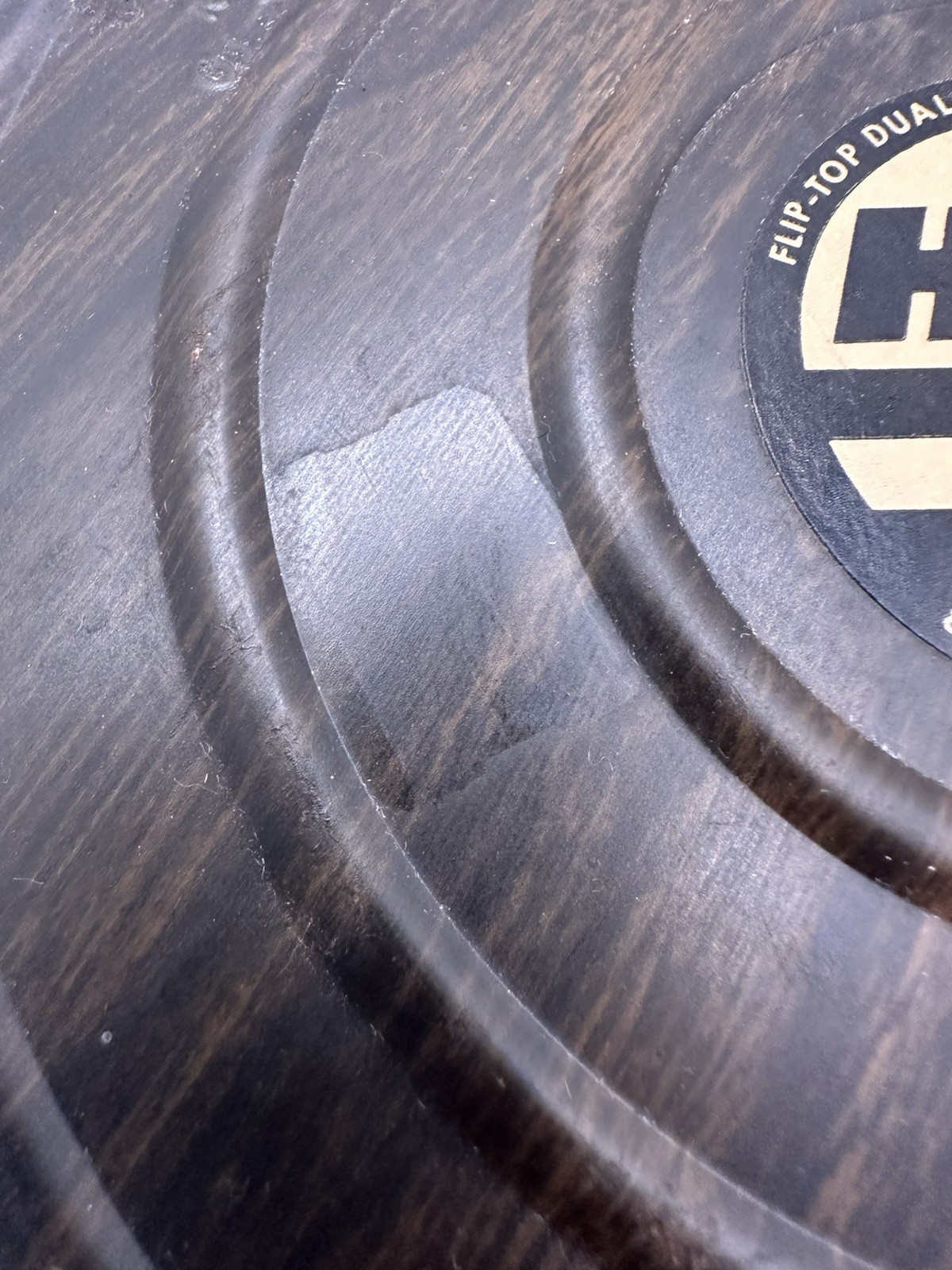 Vintage Harwood Empty 8mm Film Reel Can Faux Wood Flip Top Dual Take Up