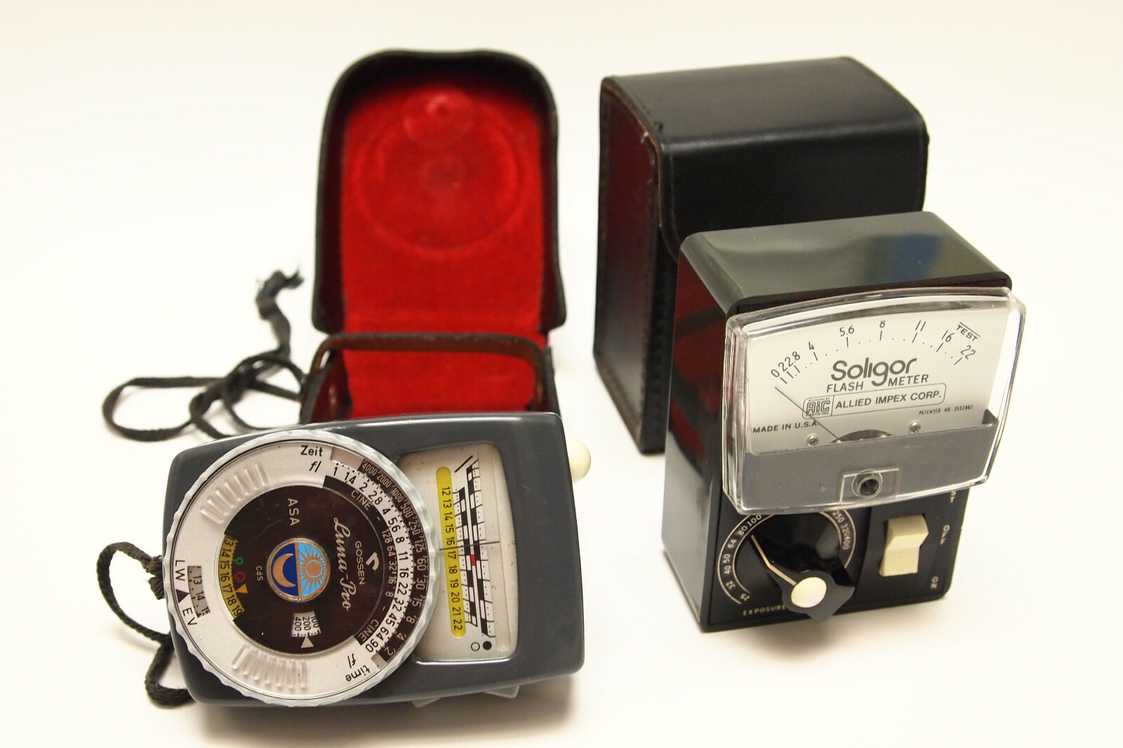 Used GOSSEN Luna-Pro and Soligor flash meter