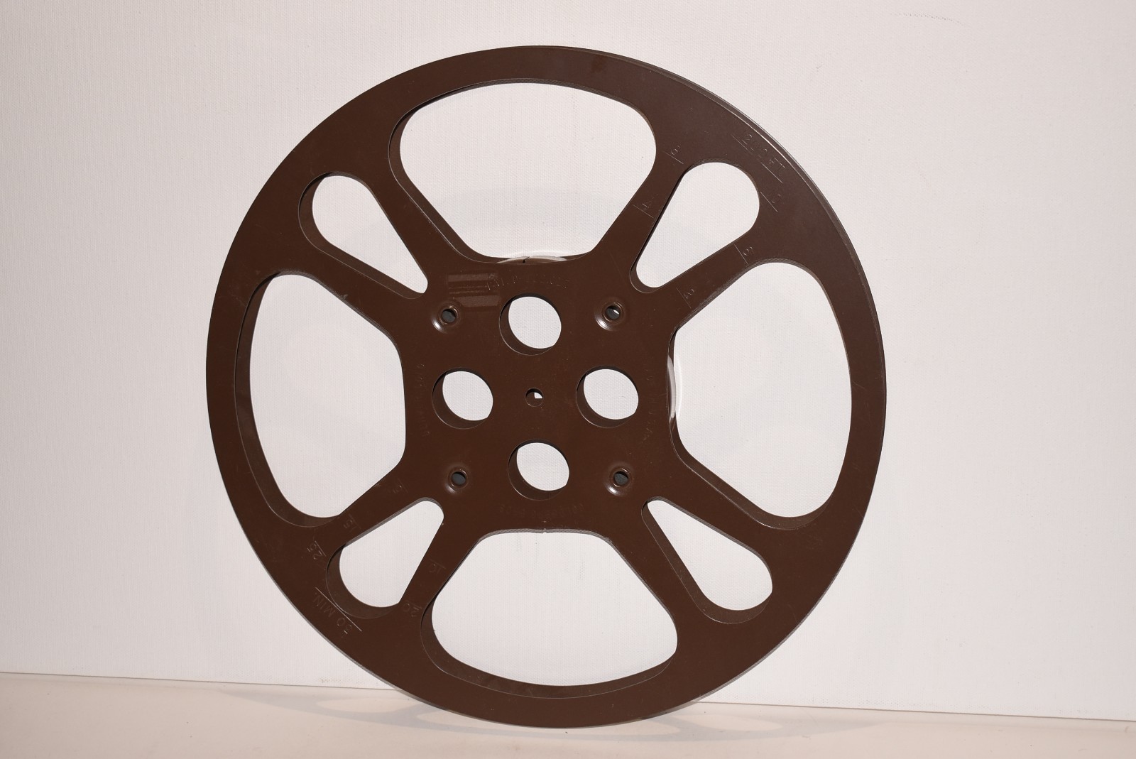 Vintage 16mm Goldberg Brothers Movie Reel Metal Brown Metal 12 Inches