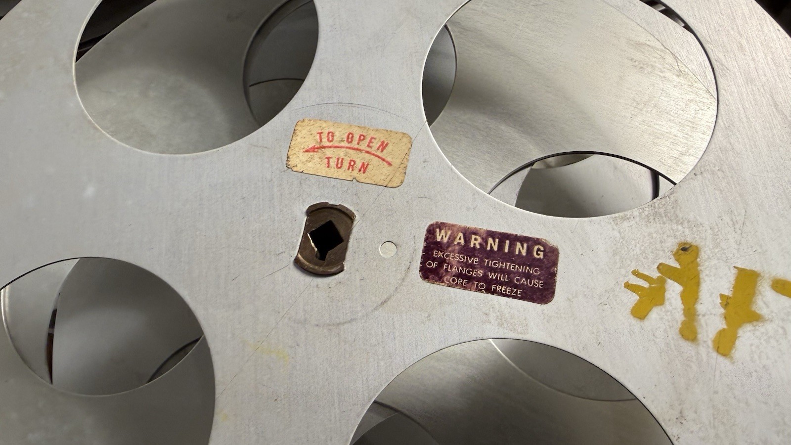 Goldberg Co 35mm Split Film Reel 1200ft for editing Movieola