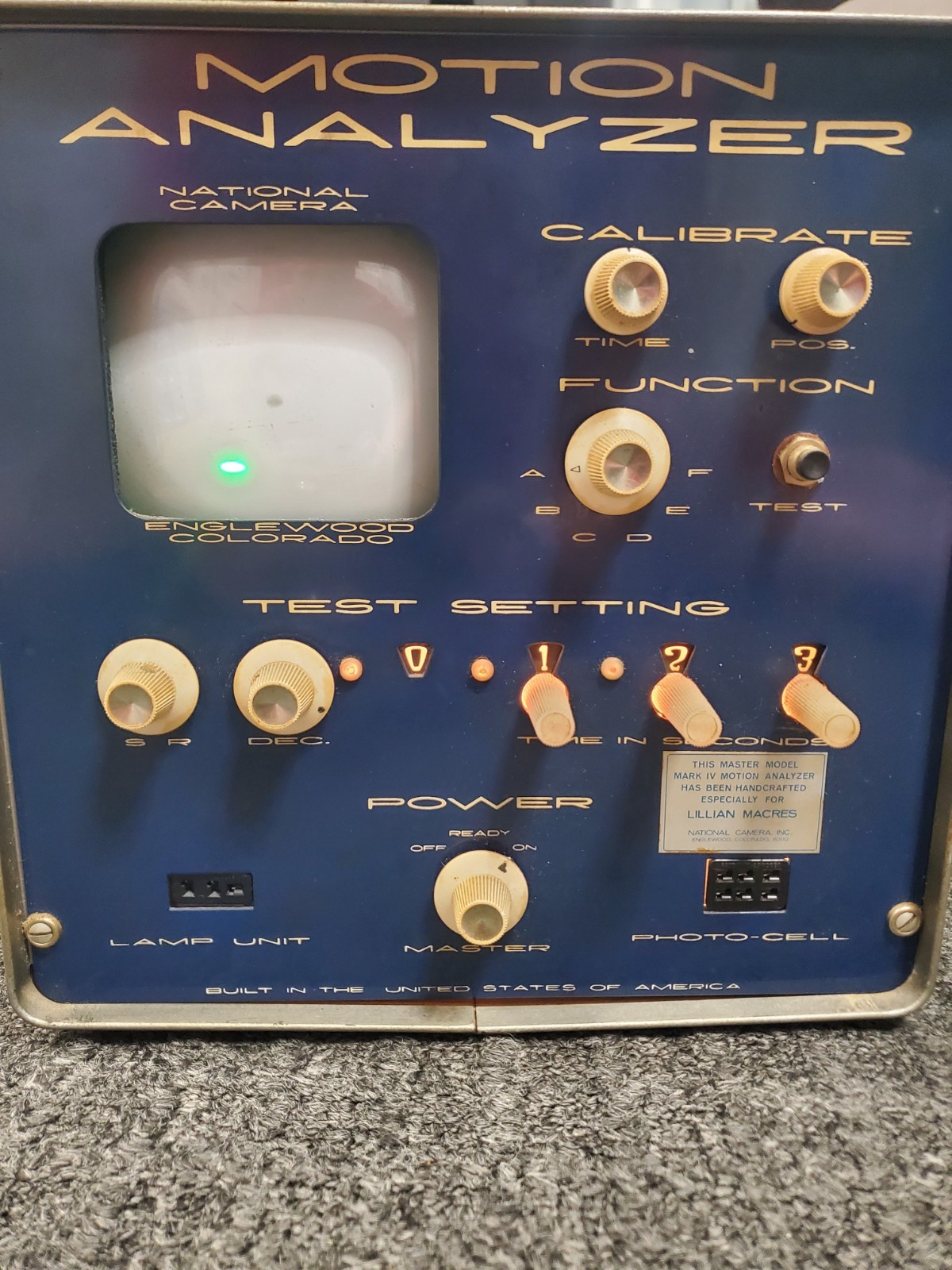 National Camera Motion Analyzer V20 *Tested & Working