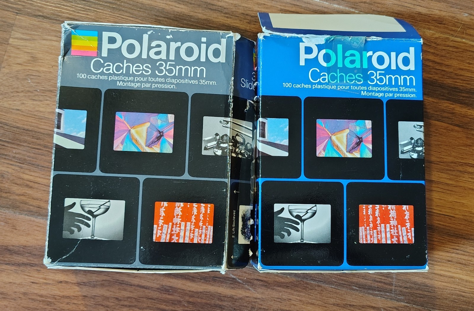 144 Vintage Polaroid 35mm Slide Mounts Plastic 2″X2″