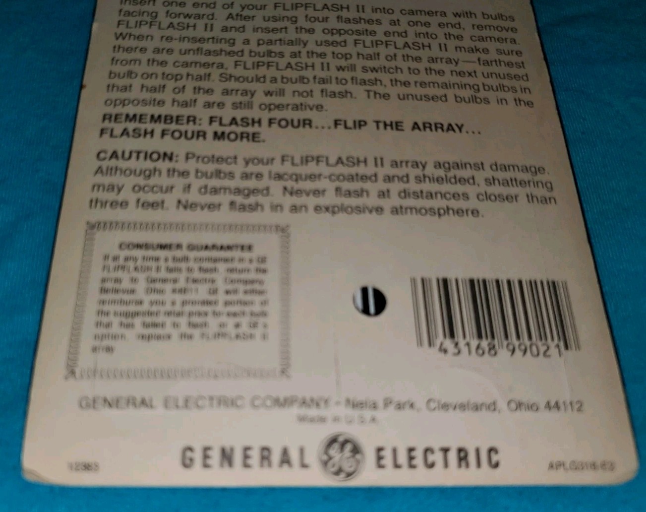 Vintage GE Flip Flash II 2 Twin Pack Flash Packs for FlipFlash Cameras NOS 3 Pks