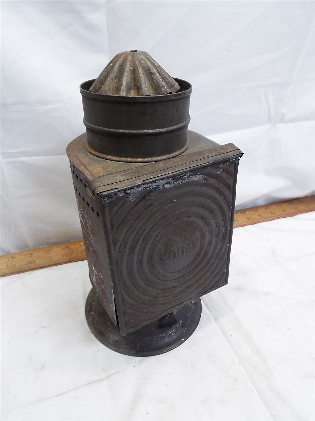 Kodak Dry Plate Lantern Dark Room Safe Light Tin Lamp Darkroom Photo Blue Lens