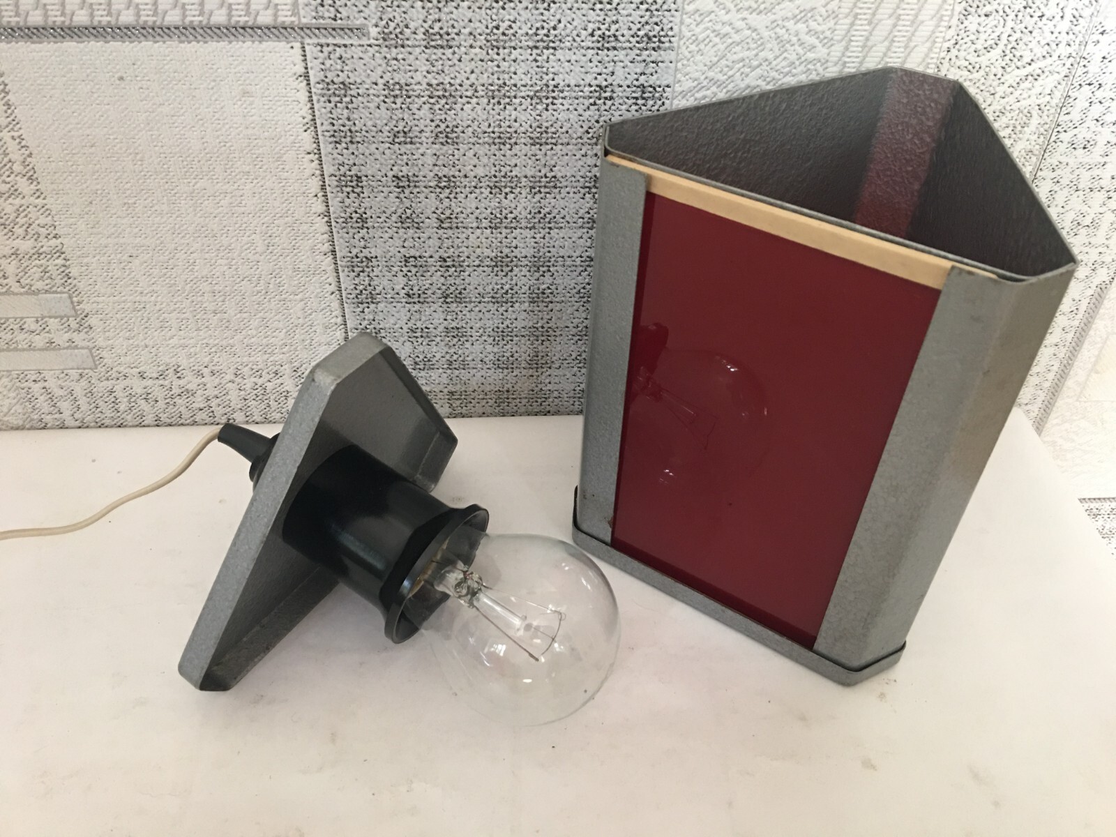 Vintage Soviet red lantern of the USSR for photo printing 1975-1980s