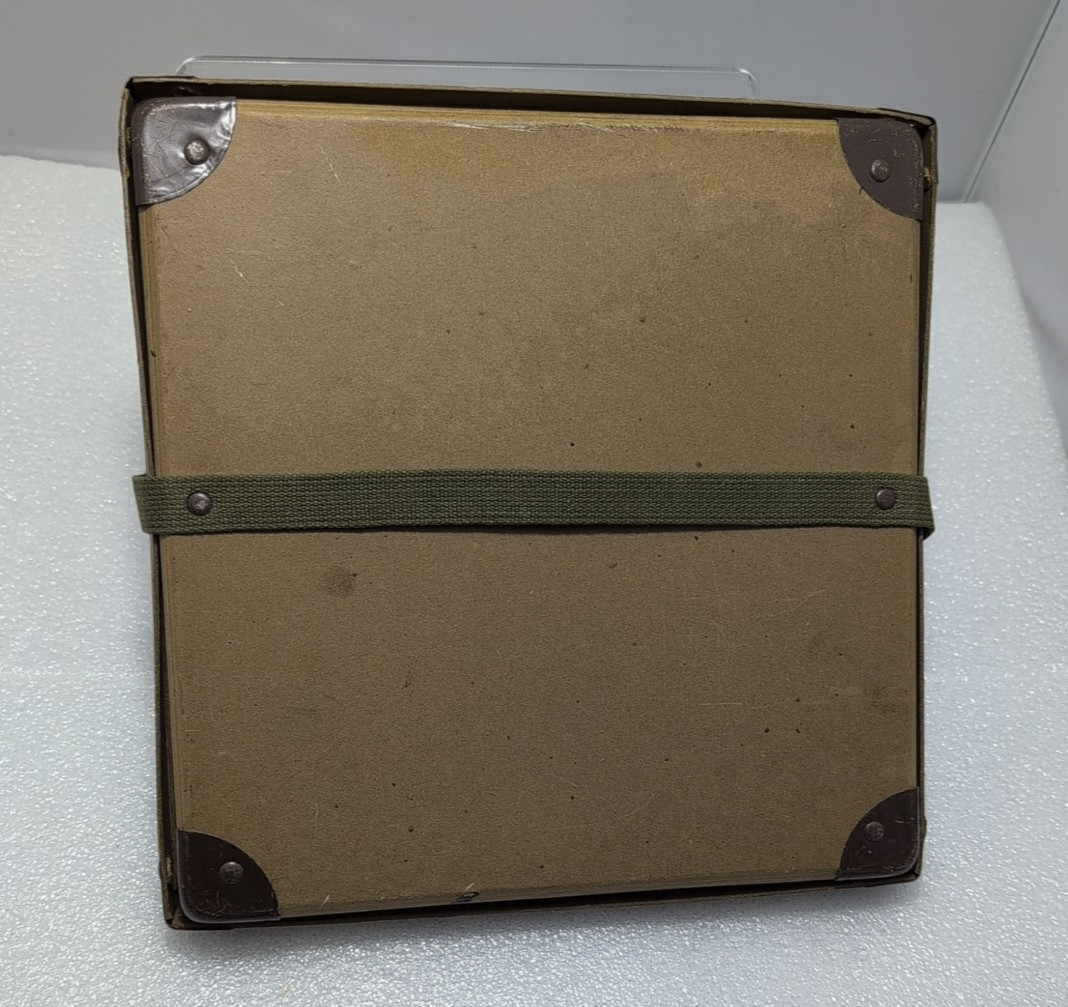 Bell & Howell 10.5″ 800′ 16mm Film Reel, Can & Excelsior Fibre Case