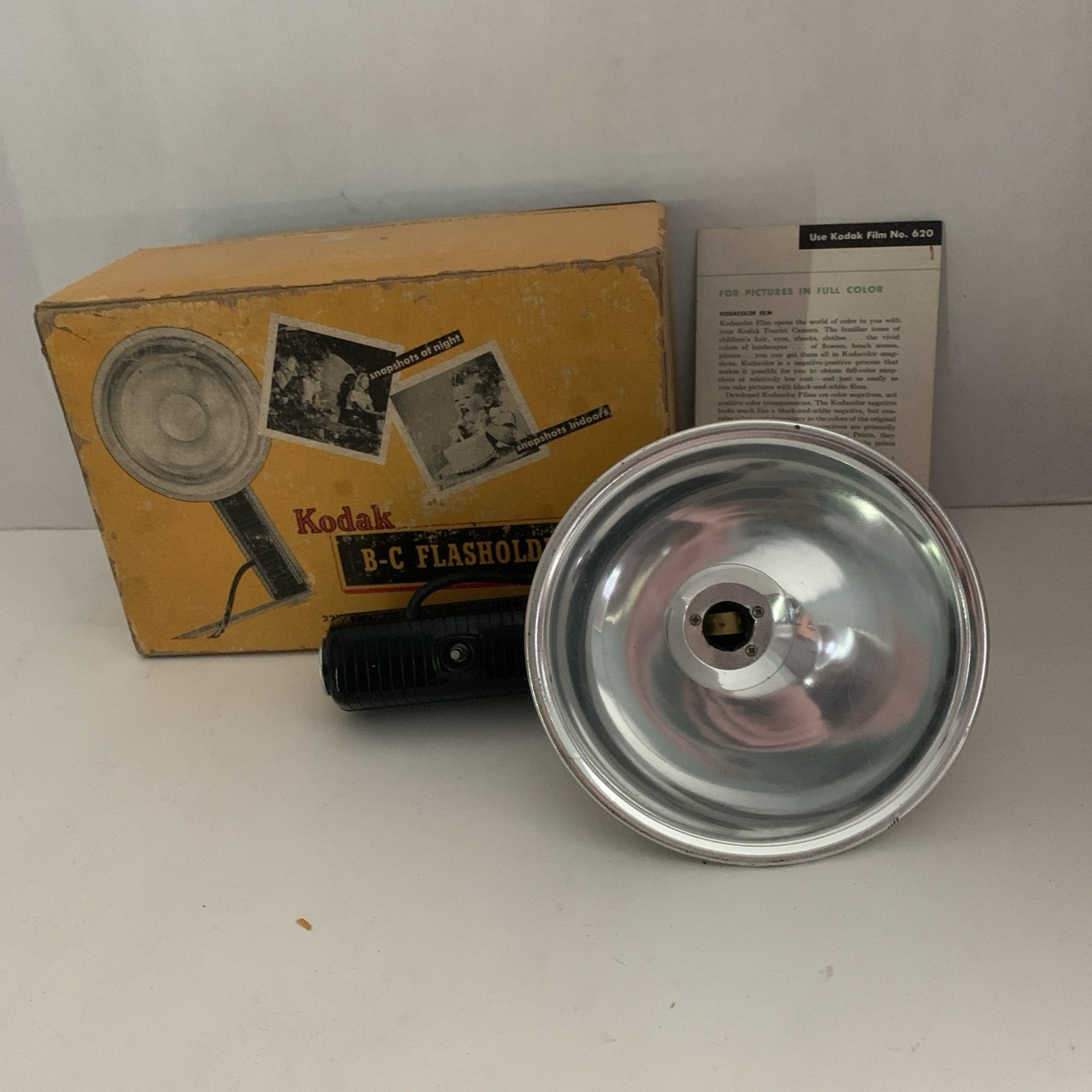 Vintage Kodak BC Flasholder Original Box Flashguard Photography￼